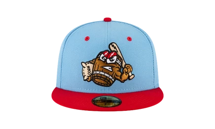 Унисекс кепка New Era 59FIFTY Bats Mashers, голубая