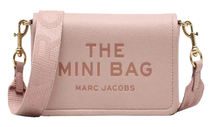 Кожаная мини-сумка Marc Jacobs The Leather, розовая
