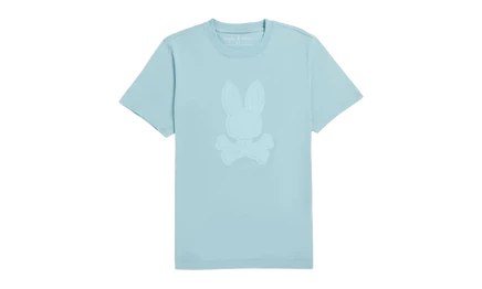 Мужская футболка Psycho Bunny Damon с принтом, светло-голубая
