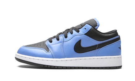 Детские кроссовки Jordan AJ1 Low, голубой/черный