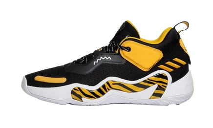 Кроссовки Adidas D.O.N. Issue 3, черно-золотисто-белые