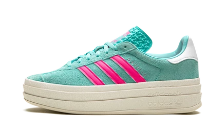 Женские кеды Adidas Gazelle Bold, Flash Aqua / Lucid Pink