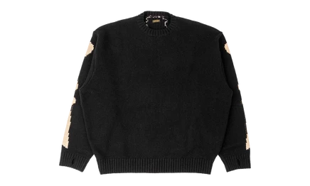 Унисекс свитер KAPITAL Bone Knit, черно-белый