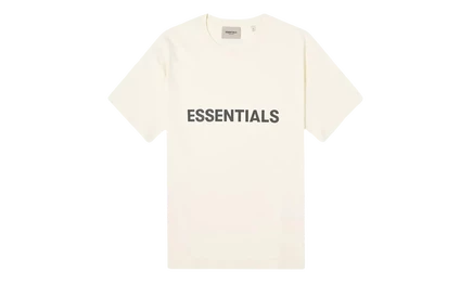 Футболка Fear Of God Essentials с логотипом спереди, кремовая