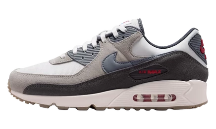 Мужские кроссовки Nike Air Max 90 Premium, бело-серые