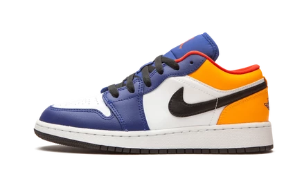 Детские кроссовки Jordan Air Jordan 1 Low GS, сине-жёлтые