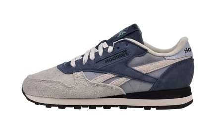 Кроссовки Reebok Classic Leather, синий/темно-серый/серый