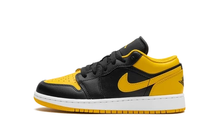 Детские кроссовки Jordan 1 Low GS, жёлто-черные
