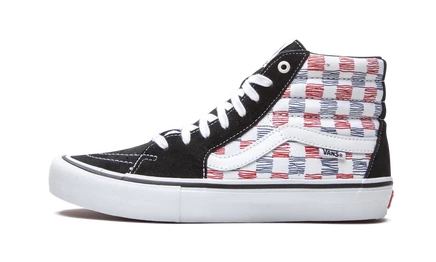 Кеды Vans Sk8-Hi Sketched Checkerboard, темно-синий с красным