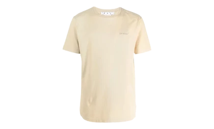 Футболка Off-White Diag Tab Vtg Slim, бежевая