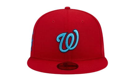 Унисекс кепка New Era 59FIFTY Nationals, красно-бирюзовая