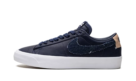 Кеды Nike SB Zoom Blazer Low Pro GT с джинсовым Swoosh