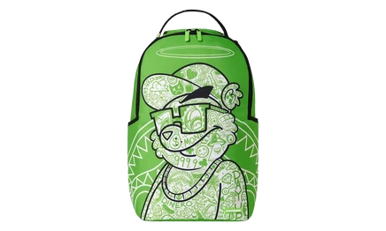 Рюкзак Sprayground Money Bear Doodle B8614, зеленый
