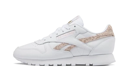 Женские кроссовки Reebok Classic Leather, кремово-леопардовые
