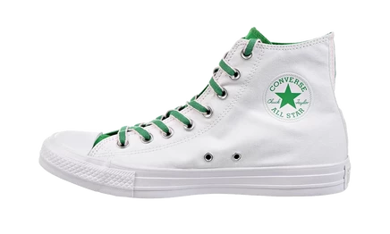 Кеды converse chuck taylor all star hi, белые/зеленые/розовые
