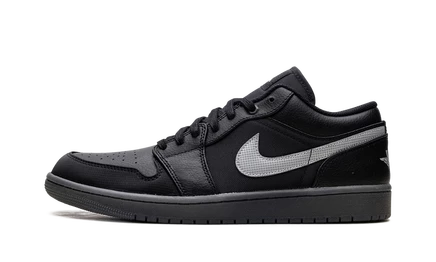 Кроссовки Jordan 1 Low, черно-бело-тёмно-серые