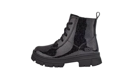 Детские ботинки UGG Ashton Lace Up Boot GS, черные с блестками