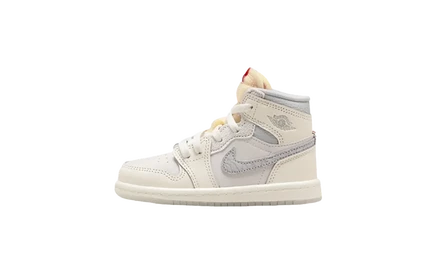 Детские кроссовки Jordan AJ1 High OG, кремово-красные
