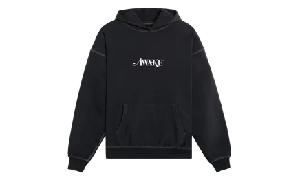 Мужское худи Awake NY с вышитым логотипом, серо-синее