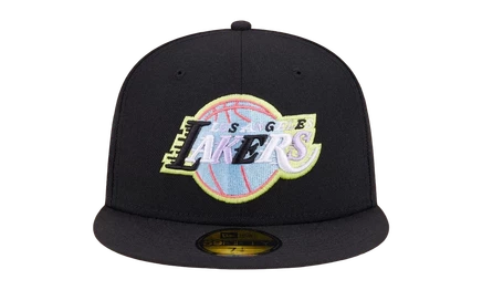Унисекс кепка New Era 59FIFTY Lakers, чёрная с серым