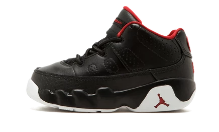Детские кроссовки Jordan 9 Retro Low BT/TD, черно-красно-белые