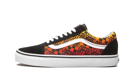 Кеды Vans Old Skool «Off the Wall Logos», оранжевые