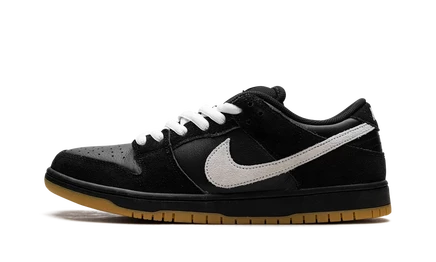 Кеды Nike Dunk Low Pro SB, черно-белые с коричневой подошвой