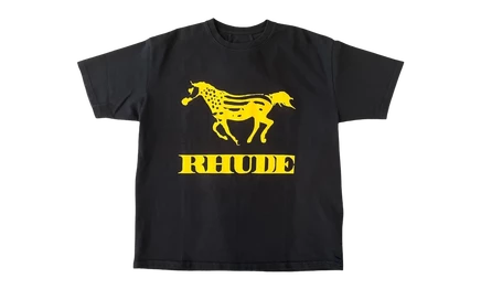 Мужская футболка RHUDE Dinero, черно-желтая