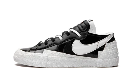 Кеды Nike Blazer Low Sacai, черная лакированная кожа