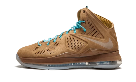 Кроссовки Nike LeBron 10 EXT QS, коричневые замшевые