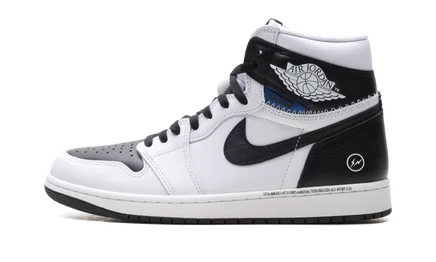 Кроссовки Jordan AJ1 «Fragment Union LA», бело-черные