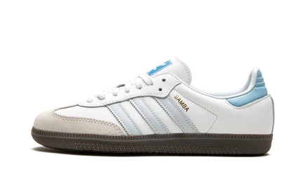Кроссовки Adidas Samba OG бело-голубые