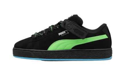 Кроссовки Puma MAPF1 Suede XL Neon, черно-зеленые