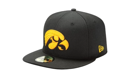 Бейсболка New Era 59FIFTY Iowa Hawkeyes, черная