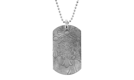 Подвеска Chrome Hearts Cemetary жетон, серебристая