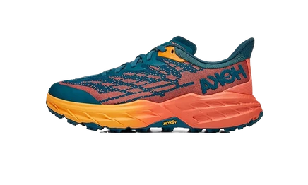 Женские кроссовки Hoka Speedgoat 5, голубо-коралловые