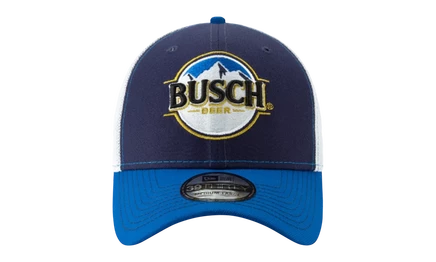 Кепка New Era 39THIRTY Busch Beer, темно-синяя/белая