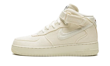 Кроссовки Nike Air Force 1 Mid Stussy Fossil, песочно-бежевые