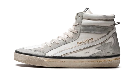 Кеды Golden Goose Slide 2 кожа и замша, белые