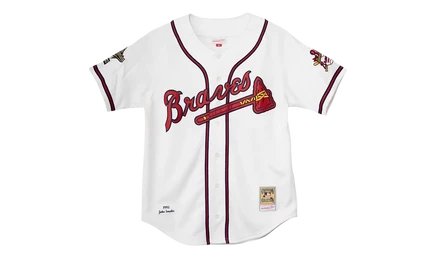 Мужская майка Braves Mitchell & Ness Smoltz, белая