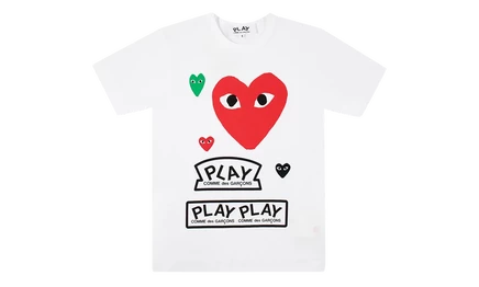 Женская футболка Comme des Garçons PLAY T279 051 1, белая