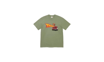 Унисекс футболка supreme thrasher back tail tee fw24, зеленая