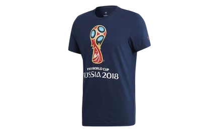 Футболка Adidas FIFA 2018 с эмблемой, темно-синяя