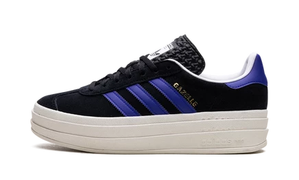 Женские кеды Adidas Gazelle Bold HQ4408, черно-голубые
