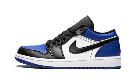 Мужские кроссовки Jordan Air Jordan 1 Low «Royal Toe», бело-синие с черными вставками