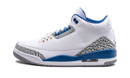 Кроссовки Jordan Air Jordan 3 Retro «Wizards», бело-синие