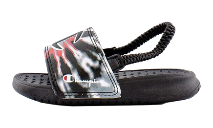 Детские шлепанцы Champion Super Slides Tie Dye, черные