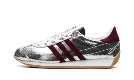 Женские кроссовки Adidas Country OG, серебристо-бордовые