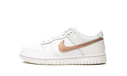 Детские кроссовки Nike Dunk Low GS, белые/металлик