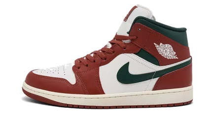 Кроссовки Jordan Air Jordan 1 Mid, Redstone/Midnight Green
